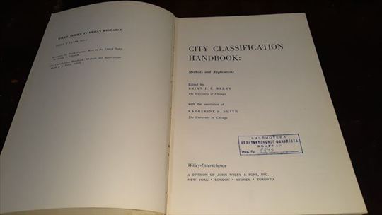 City Classification Handbook Methods and Applicati