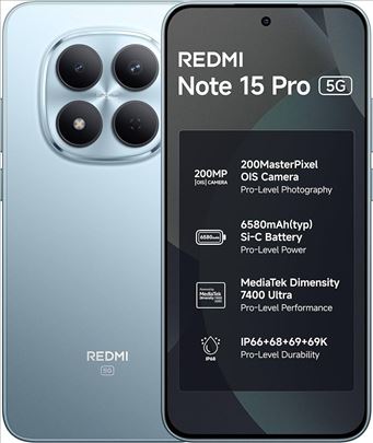 Xiaomi Redmi Note 15 Pro 5G 8/256gb Glacier Blue
