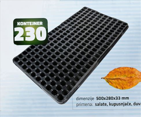 Plasticni kontejneri (saksije) za rasad 8 velicina