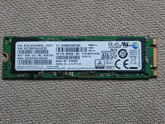 Samsung MZ-NLN256A M.2 SSD 256gb dostupan odmah