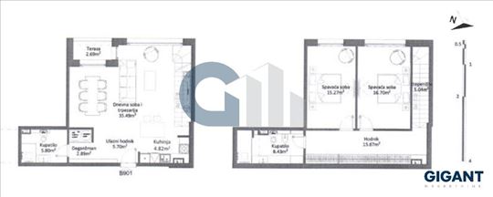 Kings Circle Residences, 118,5m2, IX