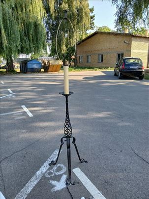 Vintage podna lampa od kovanog gvožđa (1960-te) 