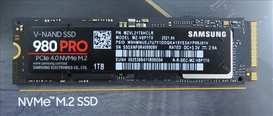 Samsung 980 PRO 1TB M.2 MVMe, MZ-V8P1T0