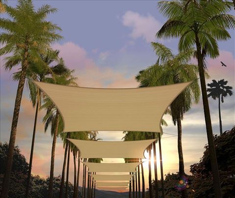 Tenda Ibiza za terase kockasta bež 3x3m