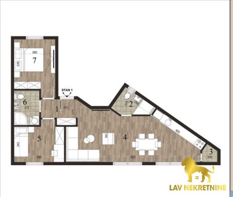 Novi Sad, Novo Naselje, Stan, 2.5, 59,00m2