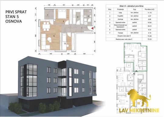 Novi Sad, Telep, Stan, 2.5, 70,00m2