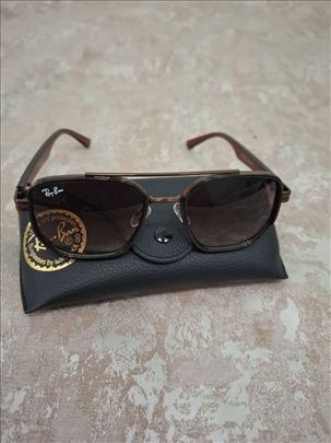Ray ban unisex braon sestougaone naočare za sunce