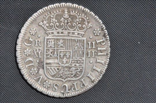 Spanija, srebreni novcic 1735