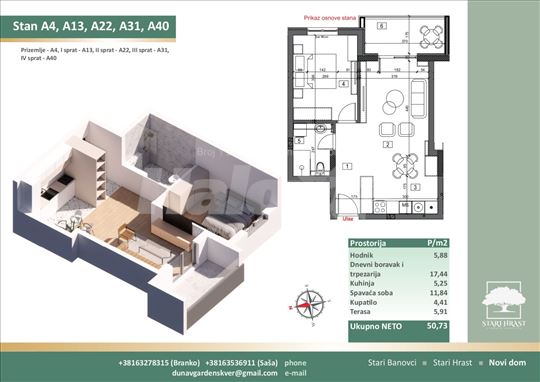  Stara Pazova, Stari Banovci 2.0 51,04m2