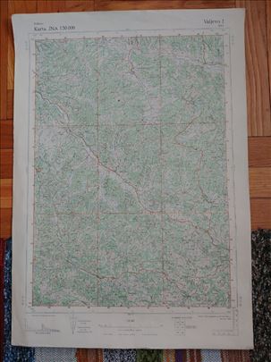 Topografska karta Valjeva