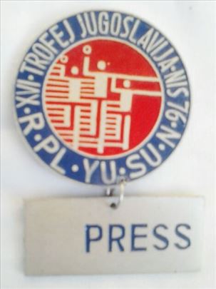Novinarski press bedž, propusnica iz 1976. god.