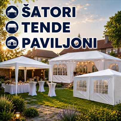 Paviljoni 3x6m i 3x9m sa bocnim stranama