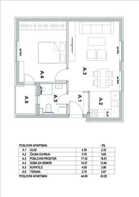 Prodaja novogradnje Borča 43,27m2