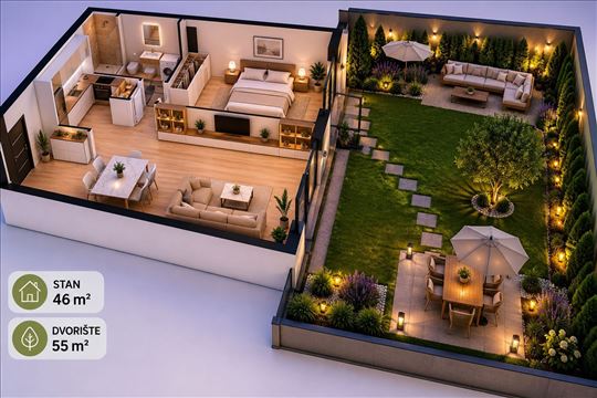 Green Home - novogradnja sa privatnim dvorištem