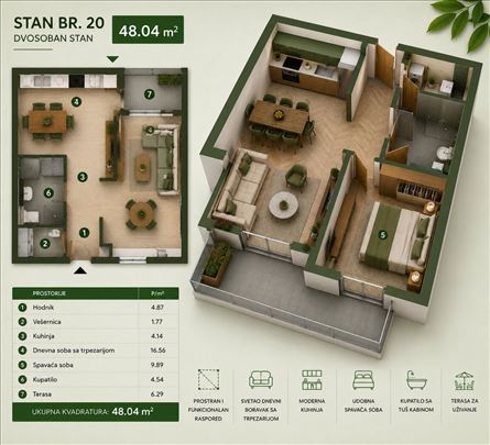Stara Pazova, Stari Banovci, Stan, 2.0, 48m2