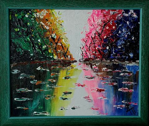 Dva Sveta Akril na platnu (25x30cm) u ramu