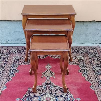 Set od 3 Thonet Stolcica od punog drveta