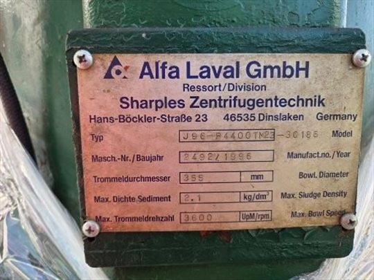 Alfa Laval / Sharples P-4400 TM23 – centrifuga