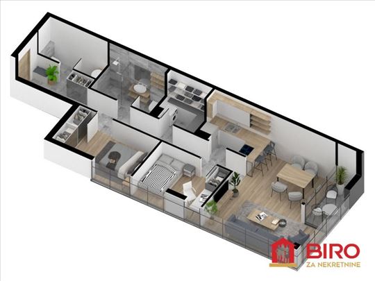 Yemunske kapije, 70 m2 trosoban stan