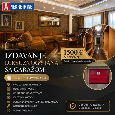 Izdaje se LUX 4.0 stan sa garažom