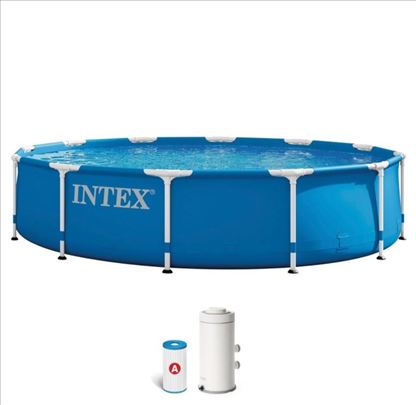 Intex bazen sa konstrukcijom 366x76 sa pumpom novo