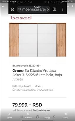 Klizni plakar Lesnina