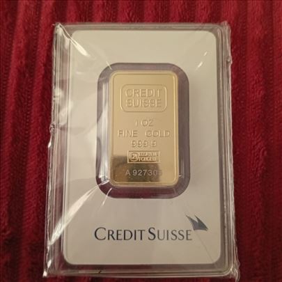 REPLIKA zlatne poluge Credit Suisse 1 unca