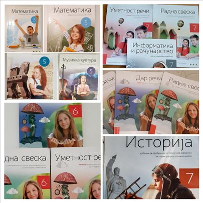 Udzbenik zbirka radna sveska 5 6 7 8 razred Logos