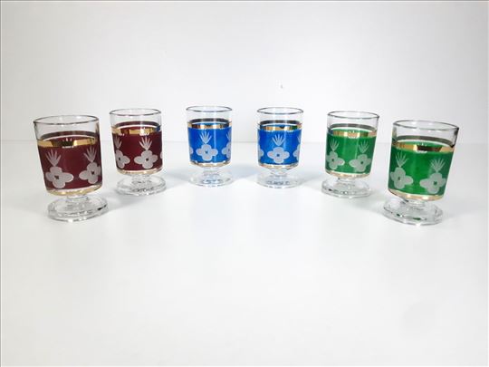 Vintage 50e/60e Italijanski set 6 casica za liker/