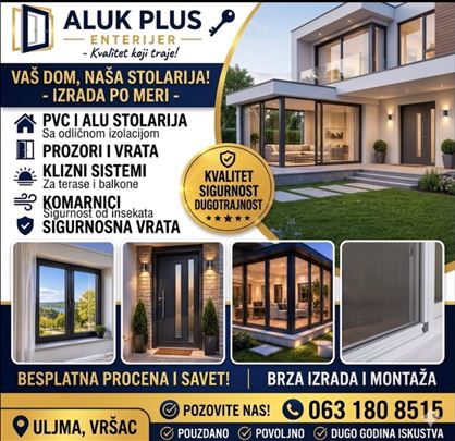 ALUK PLUS Enterijer – PVC i ALU stolarija po meri