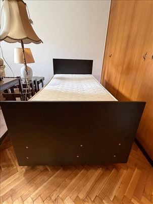 Krevet Polovan 2 Dušeka Crni Puno Drvo Banovo Brdo