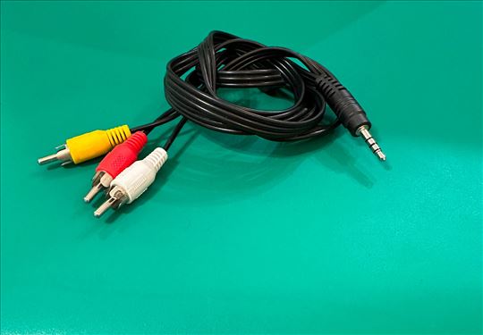 AV 3.5mm na 3 RCA (činčeve) kabl