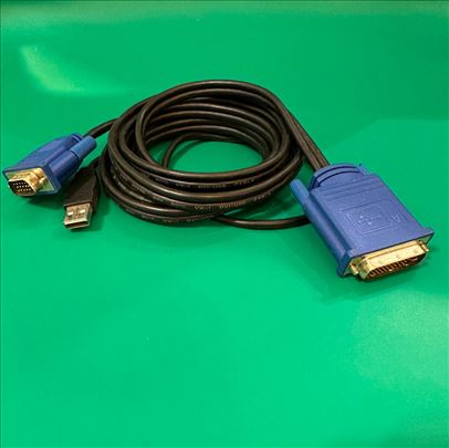 DVI na VGA+USB kabl