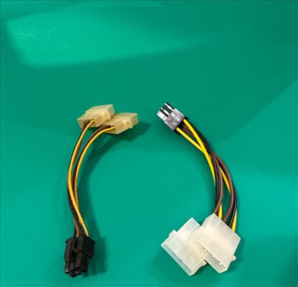 Naponski adapteri 2x molex na 6pin