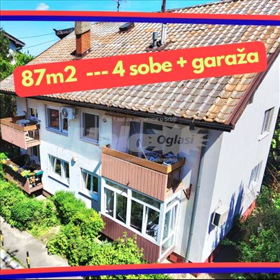 4 soban 87m2 + 9m2 + garaža, Prominska Ćalije
