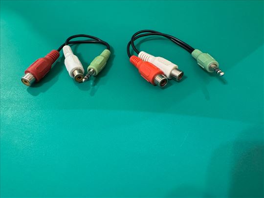 AUX na crveni + beli RCA adapteri