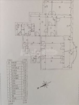 Stan 4.5 na prodaju, Marka Čelebonovića, 128m2