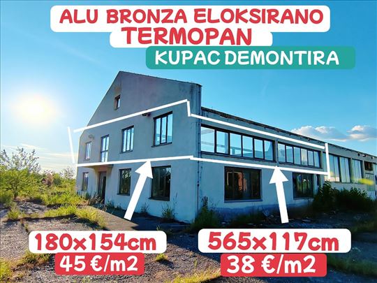 Alu prozori bronza eloksirano