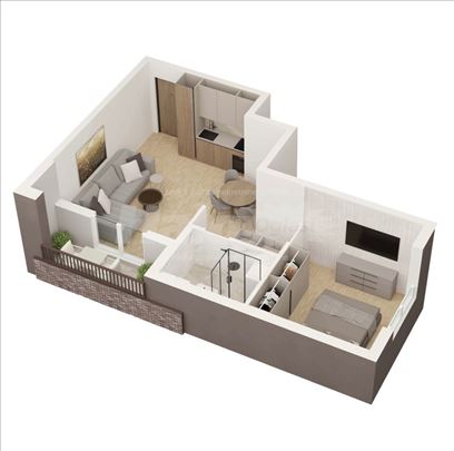 Bulevar JNA Jajinci 42m2 (direktno od investitora)