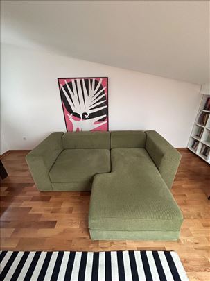 Modularna sofa sa lenjivcem IKEA – zelena