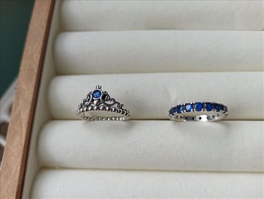 Pandora Disney Cinderella Blue Tiara 2 prstena
