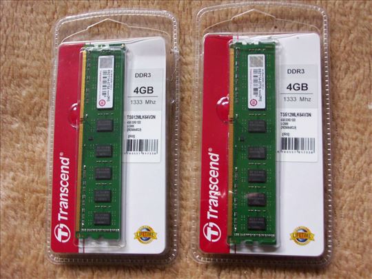 Transcend DDR3 1333 MHZ 8GB/4GB Garancija
