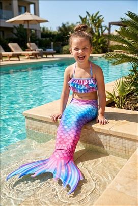 Arijel mala sirena 3 dela kupaci kostim rep + top 