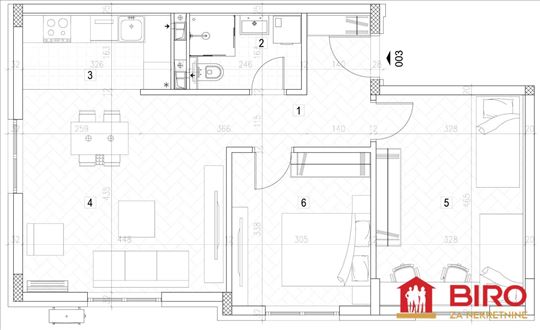~~~NOV trosoban stan 60 m2~~~