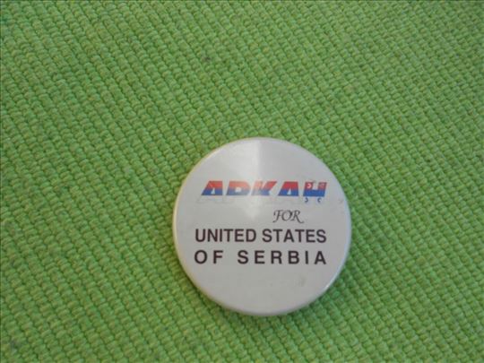 Arkan for United States of Serbia - bedž