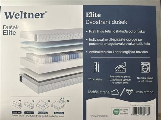 Dusek 160X200 Weltner Elite Dvostrani -Ne Koriscen