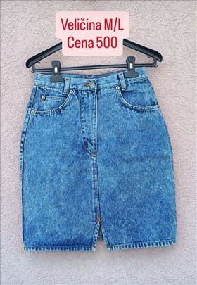 Teksas pencil suknja visoki struk M/L