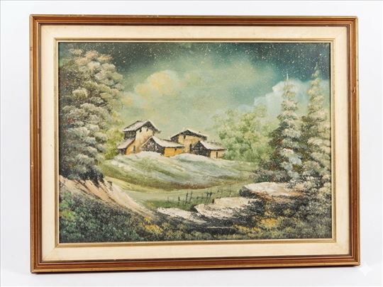 UMETNIČKA SLIKA, ULJE NA PLATNU 82 x 62 cm