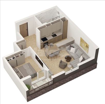 Bulevar JNA Jajinci 45m2 (direktno od investitora)