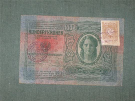 100 Kronen 1912 , sa srpskom markicom
